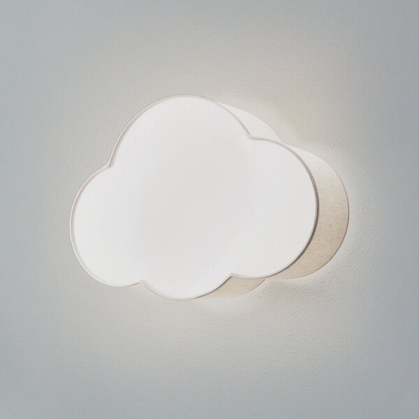 TK Lighting Φωτιστικό τοίχου Cloud, μπεζ, πλάτος 43 cm, ύφασμα, σύννεφο, E27, ρυθμιζόμενος, Μπεζ, Παιδικό δωμάτιο, Ύφασμα / Κλωστοϋφαντουργία, Νεανική διαβίωση