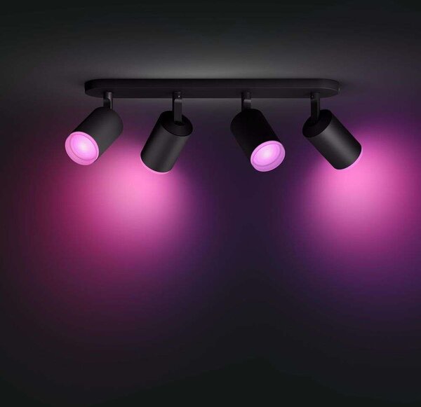 Philips Hue - Fugato Spot Black 4 τεμ. Bluetooth White/Color Amb. Philips Hue