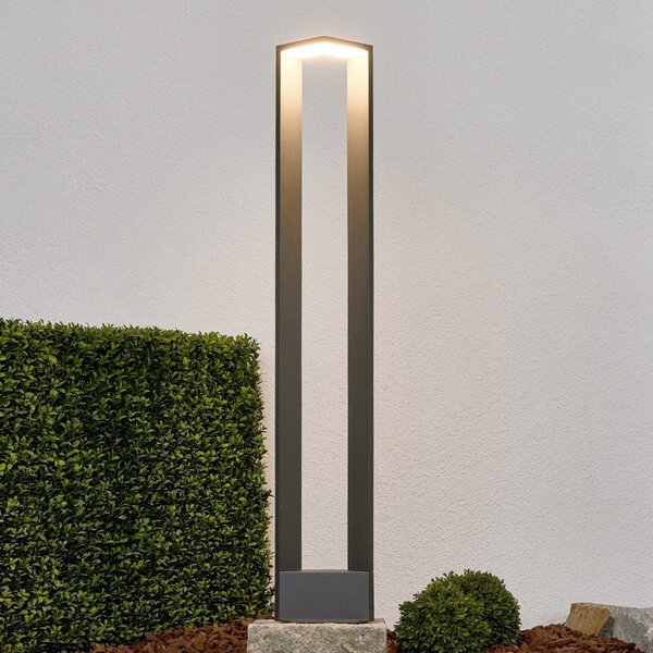 Lucande Jeny LED κρεμαστό φωτιστικό, 100 cm, ανθρακί, αλουμίνιο, Μαύρο, Μέταλλο, σύγχρονο