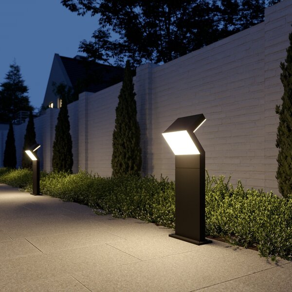 Arcchio LED φωτιστικό βάθρο Havin, ανθρακί, μεταλλικό, 60cm, Μαύρο, Μέταλλο, σύγχρονο