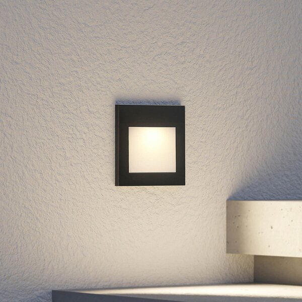 Arcchio Φωτιστικό τοίχου LED Zamo, μαύρο, 11 cm, IP65, ρυθμιζόμενος, Μαύρο, Διάδρομος, Μέταλλο, σύγχρονο