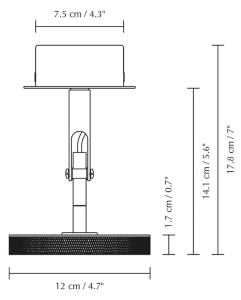 Προβολέας LED UMAGE Asteria Spot, Ø 12 cm, ορειχάλκινος