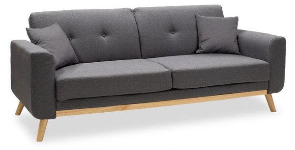 Αναδιπλούμενος καναπές 3 θέσεων Carmelo Γκρι 214x80x86 cm