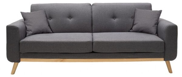 Αναδιπλούμενος καναπές 3 θέσεων Carmelo Γκρι 214x80x86 cm