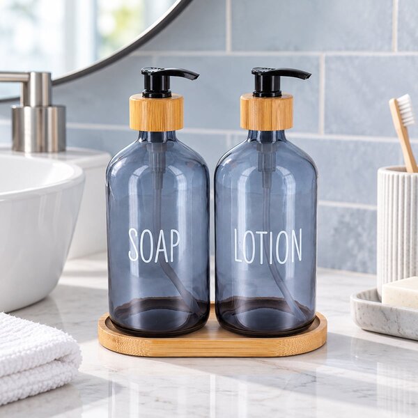 Dispenser Μπάνιου 500ml (Σετ 3τμχ) T-D Accesories Blue 6815110