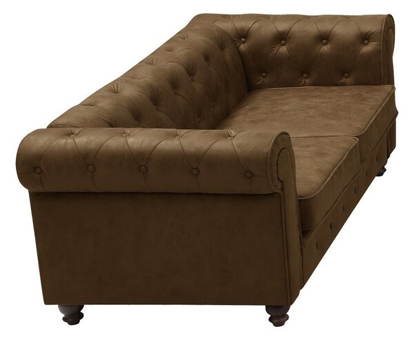 Καναπές 2 θέσεων Chesterfield Καφέ 160x84x67 cm