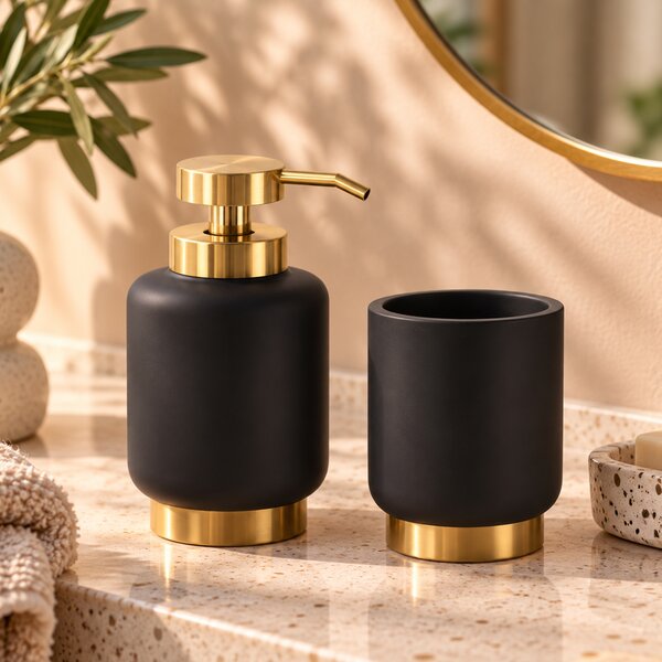 Dispenser Μπάνιου 450ml (Φ9x15.3) T-D Arusha Black 62211103