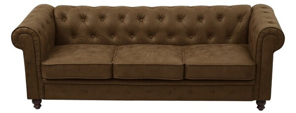 Καναπές 2 θέσεων Chesterfield Καφέ 203x84x67 cm