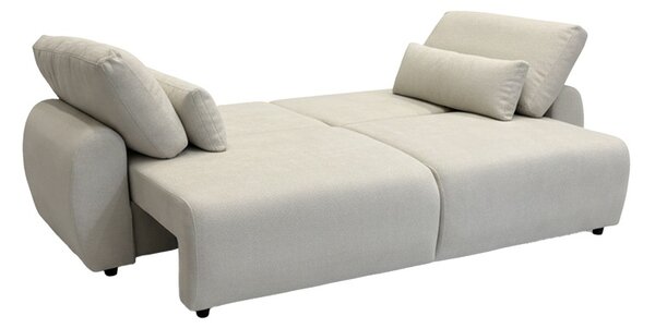 Αναδιπλούμενος καναπές 3 θέσεων Hungie, Μπεζ, 250x92x89 cm