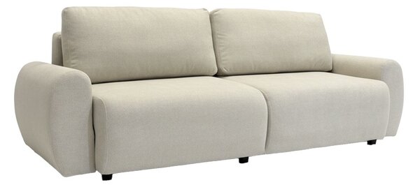 Αναδιπλούμενος καναπές 3 θέσεων Hungie, Μπεζ, 250x92x89 cm