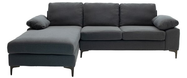 Δεξιός Γωνιακός Καναπές Cohen Σκούρο Γκρι 240x159x83 cm