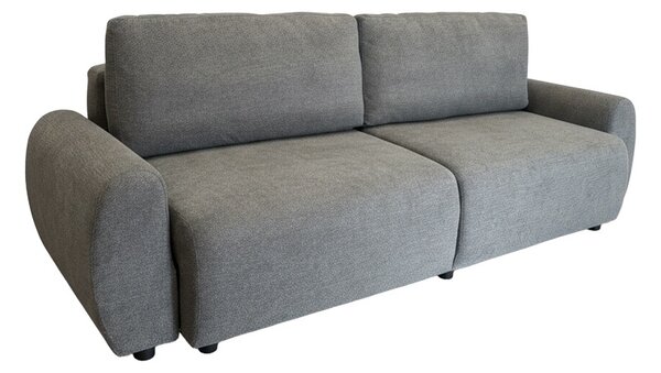 Αναδιπλούμενος καναπές 3 θέσεων Hungie, Γκρι, 250x92x89 cm