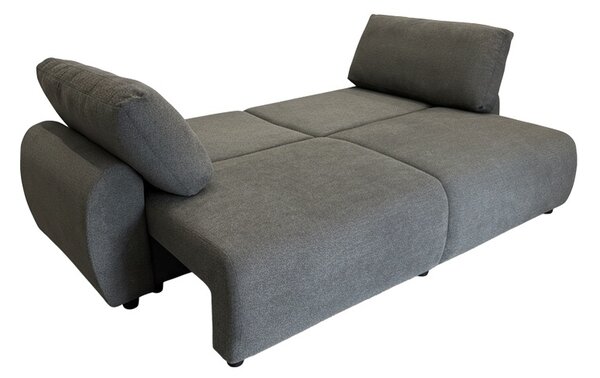 Αναδιπλούμενος καναπές 3 θέσεων Hungie, Γκρι, 250x92x89 cm