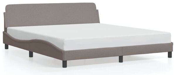 VidaXL Σκελετός Κρεβατιού Χωρίς Στρώμα Taupe 180x200 εκ. Υφασμάτινο