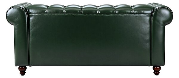 Διθέσιος καναπές, στυλ Chesterfield, Chesterfield, Pako, Σκούρο Πράσινο 160x67x84 cm