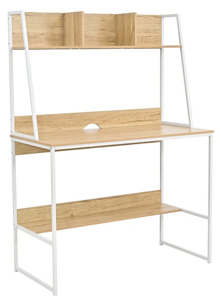 Γραφείο Με 4 Ράφια (100x48x139) Spitishop Muse Natural/White