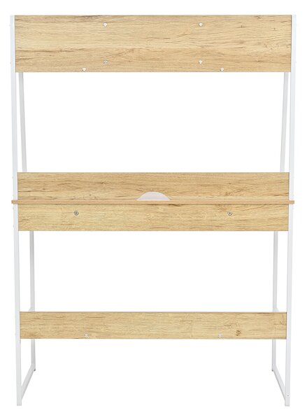 Γραφείο Με 4 Ράφια (100x48x139) Spitishop Muse Natural/White