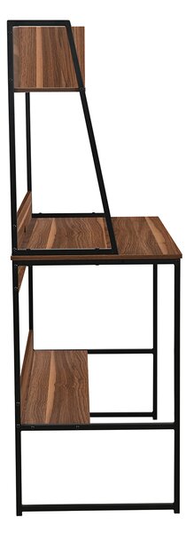 Γραφείο Με 4 Ράφια (100x48x139) Spitishop Neuz Walnut/Black