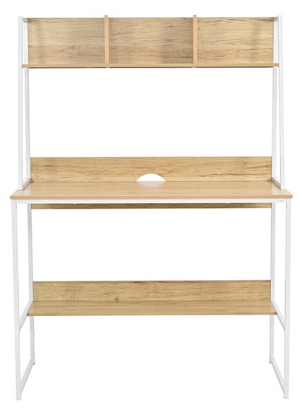 Γραφείο Με 4 Ράφια (100x48x139) Spitishop Muse Natural/White