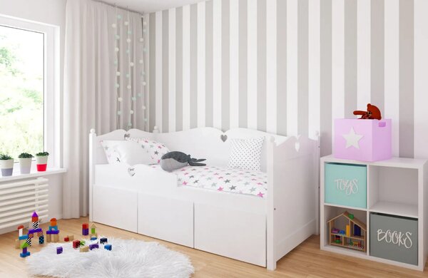 Καναπές Κρεβάτι Bella με 3 Συρτάρια White 90x200cm BC60021 BabyCute (Δώρο Προστατευτικό)