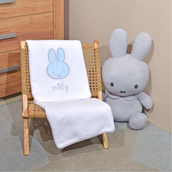 Βρεφική Κουβέρτα Αγκαλιάς Fleece Σιέλ Miffy des.51 80x100εκ. Baby Oliver