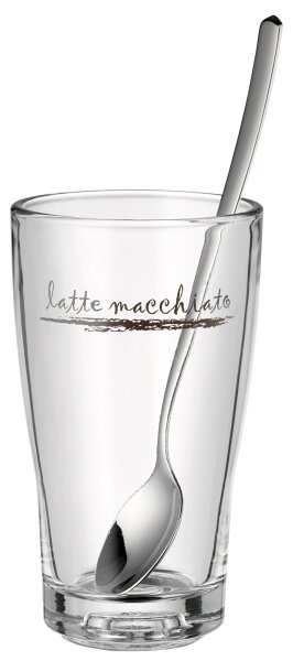 WMF - Σετ ποτήρια και κουταλάκια για latte macchiato CLEVER & MORE 6 τμχ