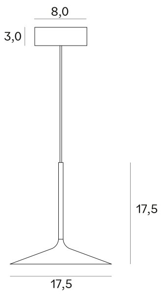 MAXLIGHT P0456 - Κρεμαστό φωτιστικό οροφής LED HANA LED/6W/230V διάμετρος 17,5 cm μαύρο