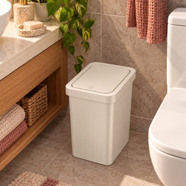 Κάδος Απορριμμάτων (27x18x26.5) T-D 8lt Beige 6514161