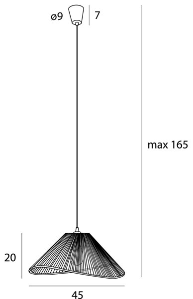 MAXLIGHT P0577 - Κρεμαστό φωτιστικό οροφής AMALFI 1xE27/15W/230V διάμετρος 45 cm μπεζ