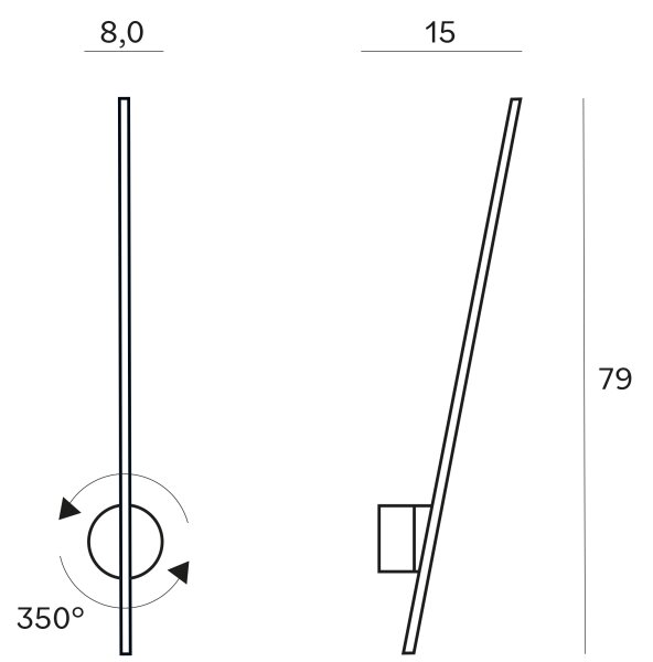 MAXLIGHT W0297 - Επιτοίχιο φωτιστικό εξωτερικού χώρου LED ΑΡΑΧΝΗ LED/8,4W/230V IP44 χρυσό