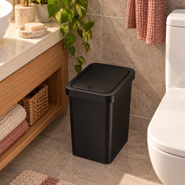 Κάδος Απορριμμάτων (27x18x26.5) T-D 8lt Black 6514103