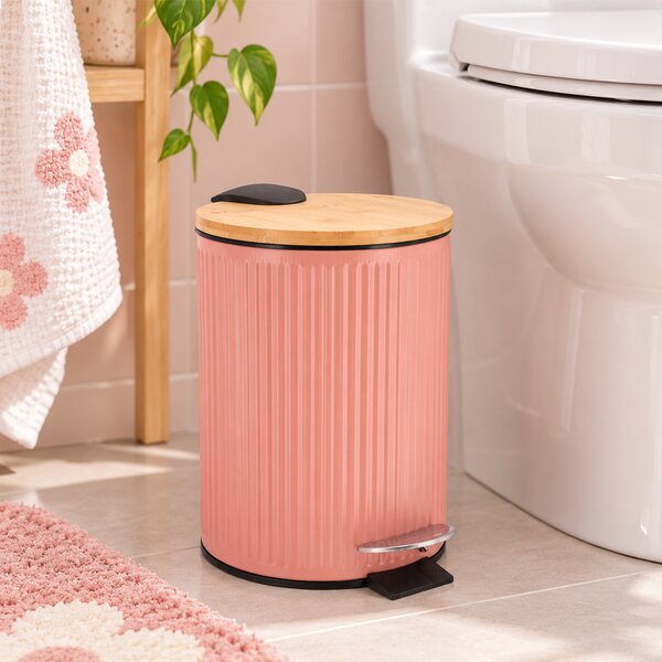 Κάδος Απορριμμάτων Μπάνιου (Φ17x23) T-D 3lt Stripes Blush 6581153