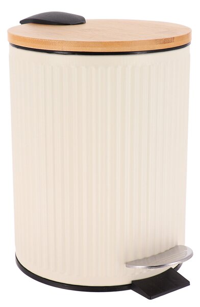 Κάδος Απορριμμάτων Μπάνιου (Φ17x23) T-D 3lt Stripes Ivory 6581105