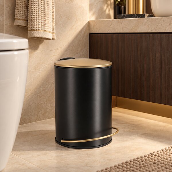 Κάδος Απορριμμάτων Μπάνιου (Φ22x24.5) T-D 3lt Black 6580103