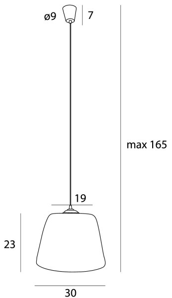 MAXLIGHT P0582 - Κρεμαστό φωτιστικό οροφής POT 1xE27/15W/230V διάμετρος 30 cm μπεζ