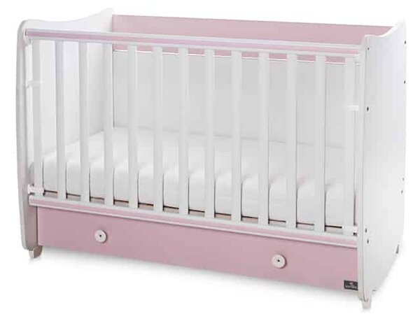 Βρεφικό κρεβάτι DREAM 60x120εκ. White & Pink 10150420038A Lorelli (Δώρο Πάντα Προστασίας)