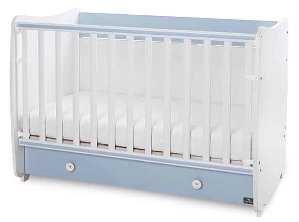 Βρεφικό κρεβάτι DREAM 60x120εκ. White & Baby Blue 10150420039A Lorelli (Δώρο Πάντα Προστασίας)