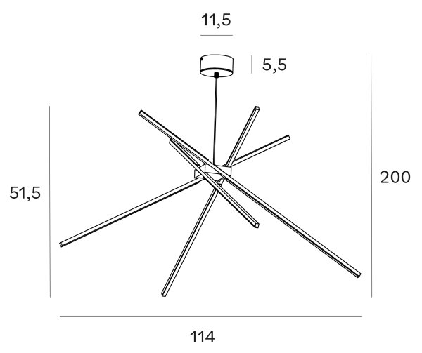 MAXLIGHT P0457 - Κρεμαστό φωτιστικό οροφής LED ΑΡΑΧΝΗ LED/33W/230V χρυσό