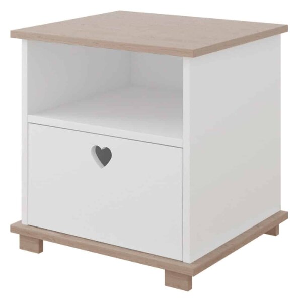 Κομοδίνο Bellisimo White & Oak 47,5x48x53cm BC80015O BabyCute