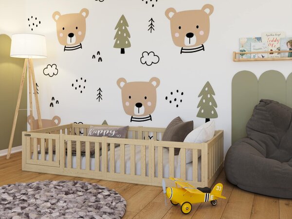 Κρεβάτι Montessori Kids με Πορτούλα Natural 90x200cm BC50047N BabyCute