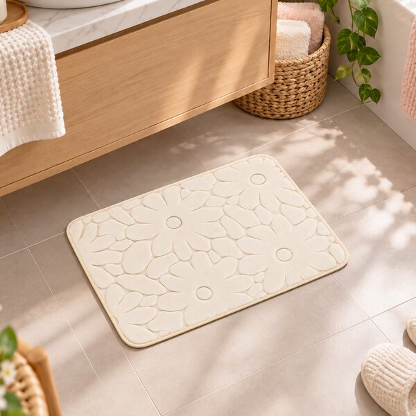 Πατάκι Μπάνιου (40x60) T-D Flower Ivory 7774105