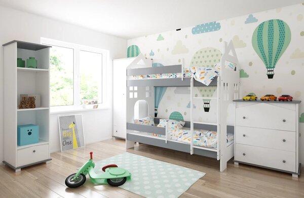 Παιδική Κουκέτα House White & Grey 80x180cm BC50025A BabyCute (Δώρο τα Στρώματα)