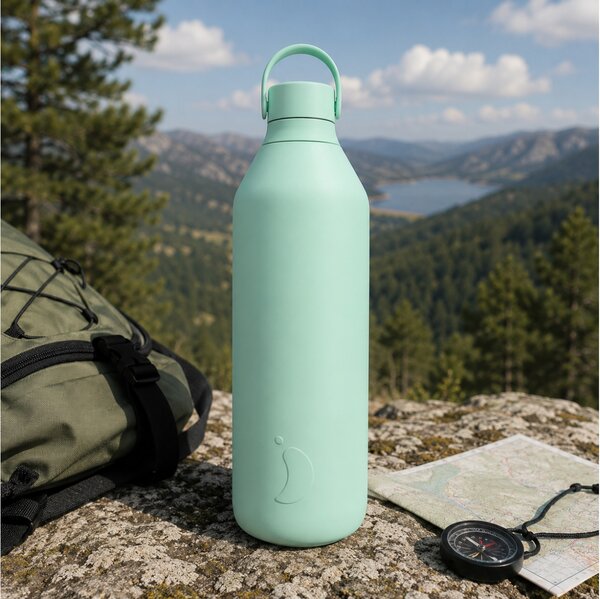 Μπουκάλι Θερμός Series 3 Chilly's με χωρητικότητα 1000ml και διατήρηση θερμοκρασίας 23h ζεστό / 60h κρύο - Opal Green