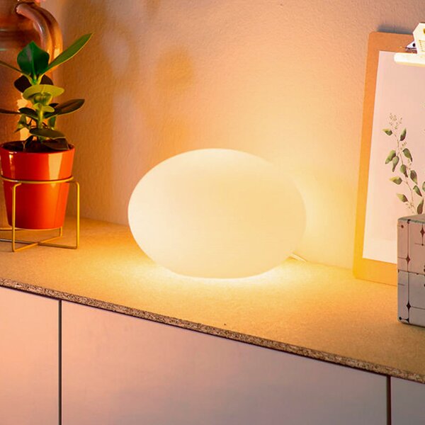 Philips Hue Smart Home LED επιτραπέζια λάμπα Flourish λευκή RGBW CCT, ρυθμιζόμενος, Λευκό, Σαλόνι / τραπεζαρία, Γυαλί, σύγχρονο