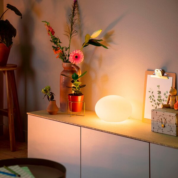 Philips Hue Smart Home LED επιτραπέζια λάμπα Flourish λευκή RGBW CCT, ρυθμιζόμενος, Λευκό, Σαλόνι / τραπεζαρία, Γυαλί, σύγχρονο