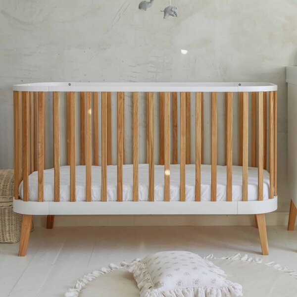 Βρεφικό Κρεβάτι Bambi Mundo Natural & White 70×140cm Luletto (Δώρο 10% έκπτωση στο Στρώμα)