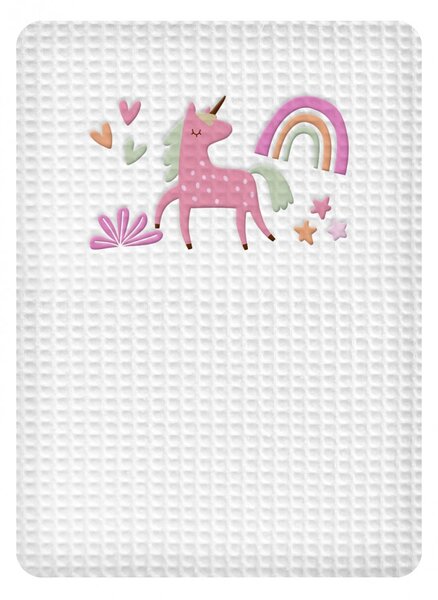 ΚΟΥΒΕΡΤΑ ΠΙΚΕ ΑΓΚΑΛΙΑΣ 80X110 ADAM HOME UNICORN WHITE