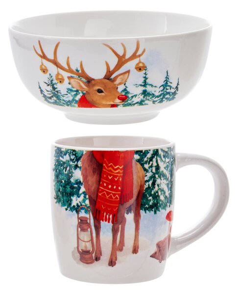 Χριστουγεννιάτικη Κούπα + Μπολ K-M Reindeer Q96001490