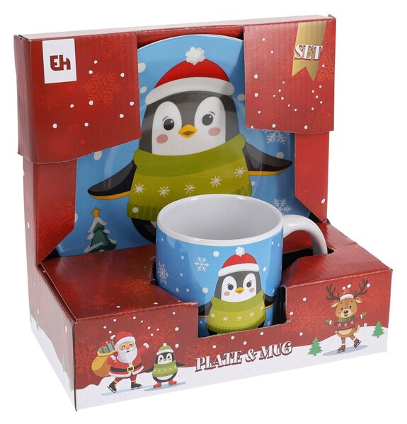 Χριστουγεννιάτικη Κούπα + Πιάτο K-M Penguin Q96001640