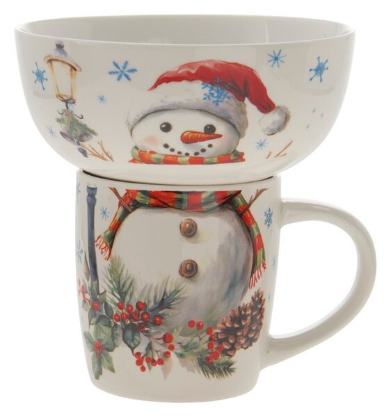 Χριστουγεννιάτικη Κούπα + Μπολ K-M Snowman Q96001490